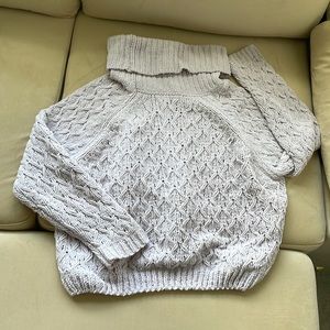 lilac turtleneck knit sweater